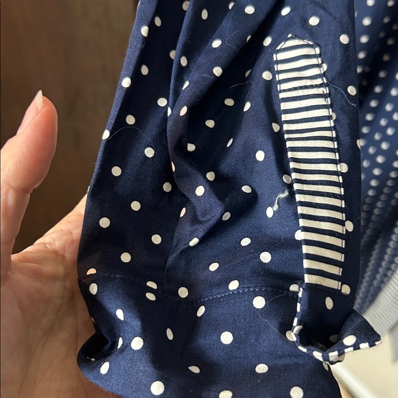 Boden navy and white polka dot Posy shirt dress with belt NWT - Picture 6 of 11